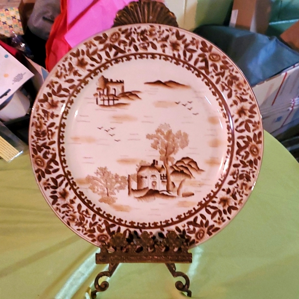 SPEER COLLECTABLES plate with bronze stand